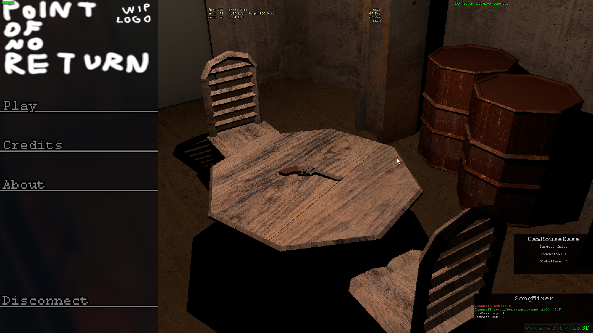 Point Of No Return, The main menu