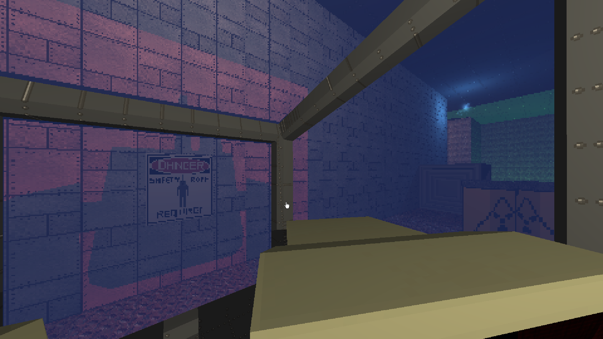 Window view to the outside from the mech